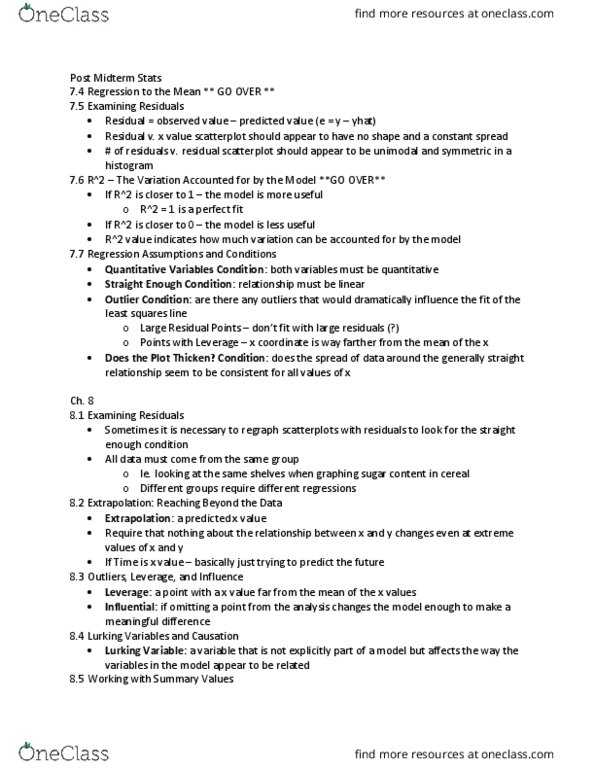 STAT W 1111x Lecture Notes - Lecture 20: Simple Random Sample, Stratified Sampling, Sampling Frame thumbnail