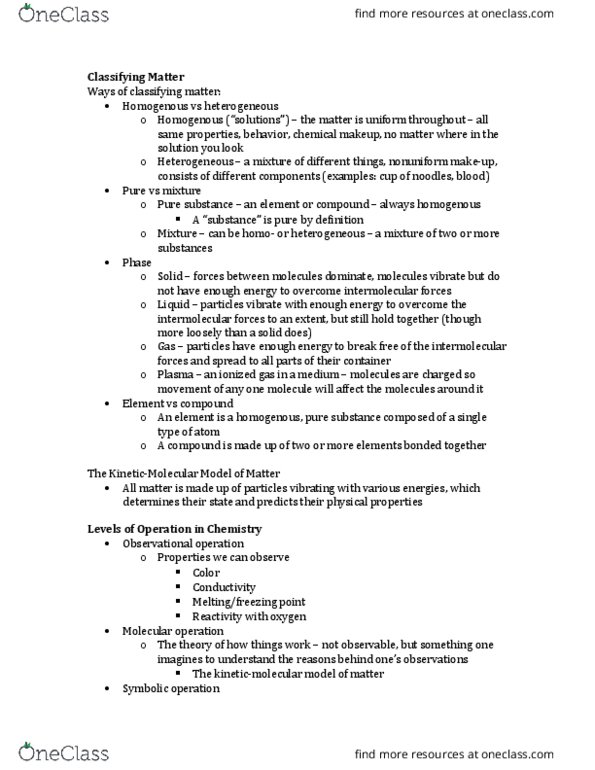 CAS CH 101 Lecture Notes - Lecture 1: Lewis Structure, Intermolecular Force, Atomic Number thumbnail