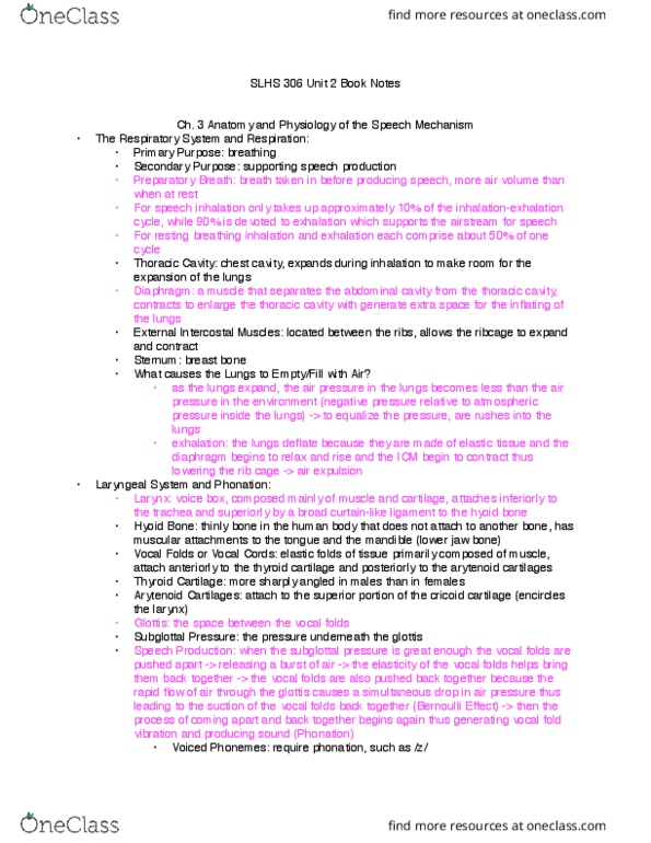 SLHS 30600 Chapter Notes - Chapter Unit 2: Vocal Folds, Thoracic Cavity, Thyroid Cartilage thumbnail