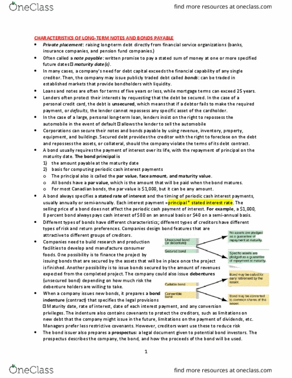 AFM101 Chapter Notes - Chapter 11: Effective Interest Rate, Operating Cash Flow, Book Value thumbnail