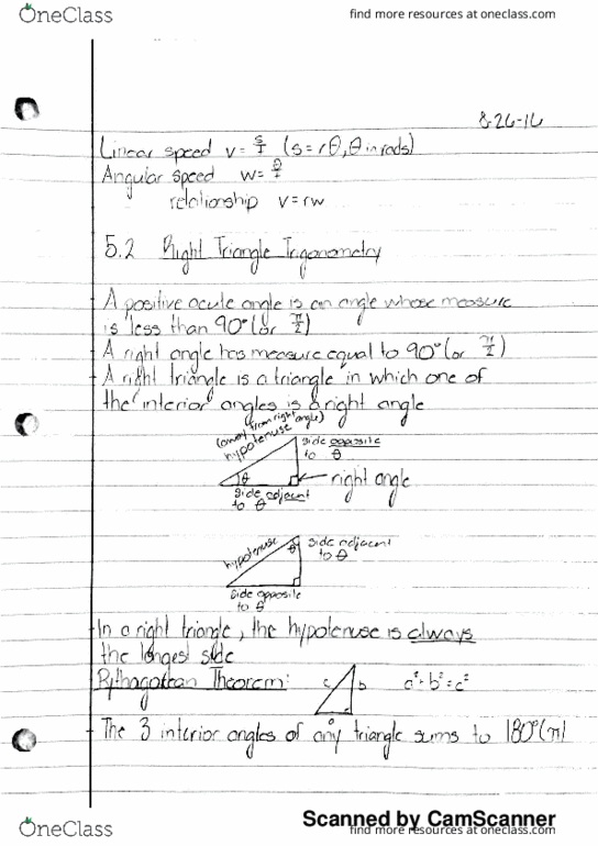 MATH 1213 Lecture 3: Plane Trig: MATH 1213 thumbnail