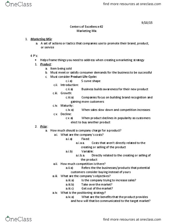 BUS 1000 Lecture Notes - Lecture 2: Search Engine Optimization, Search Engine Marketing, Marketing Mix thumbnail