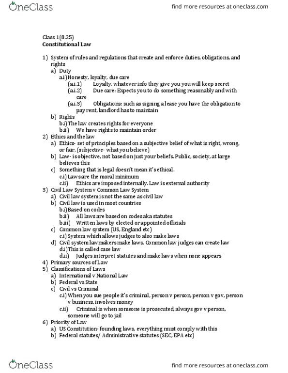 COMM 3410 Lecture Notes - Lecture 1: Commerce Clause, Mandamus, Consolidated Laws Of New York thumbnail