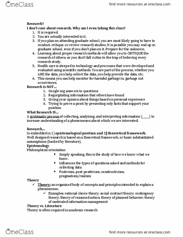 HSA 4702 Chapter Notes - Chapter 1: Health Policy, Scientific Method, Multiple Sclerosis thumbnail