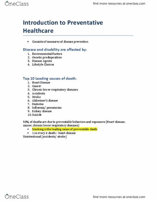 HSC 3211 Lecture Notes - Lecture 1: Kidney Disease, Genetic Predisposition, Cardiovascular Disease thumbnail