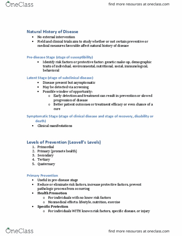 HSC 3211 Lecture Notes - Lecture 1: Protective Factor, Interrupt thumbnail