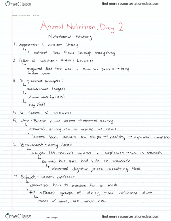 ANSC 22100 Lecture 2: History of Nutrition, Composition of Plants/Animals thumbnail