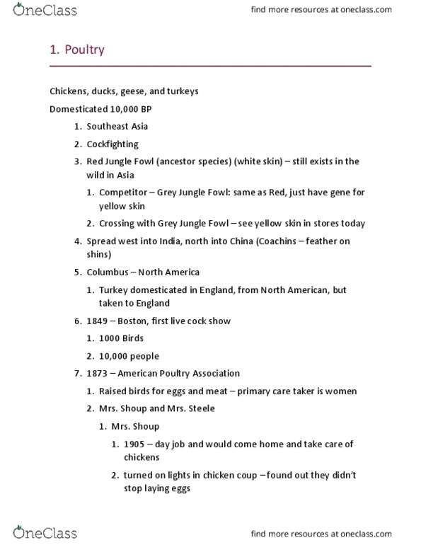 ANS 1 Lecture Notes - Lecture 12: American Poultry Association, Yolk, Broiler Industry thumbnail