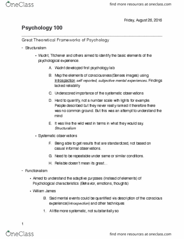 PSYS 100 Lecture 1: Psychology thumbnail