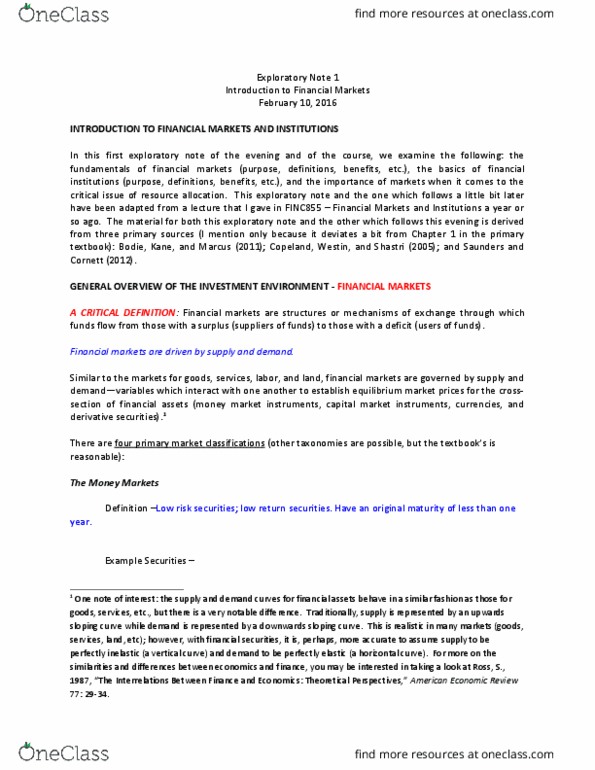 FINC314 Lecture Notes - Lecture 1: Currency Swap, The American Economic Review, Mortgage Bank thumbnail