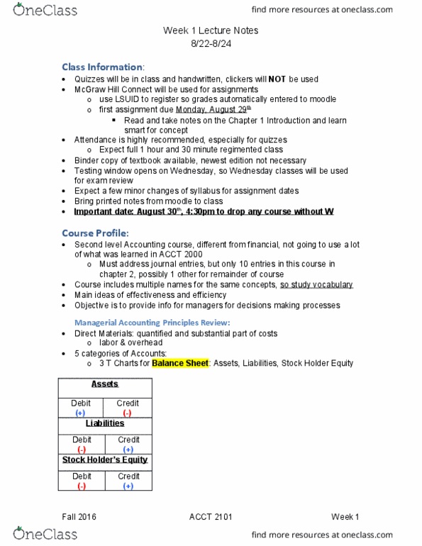 ACCT 2101 Lecture Notes - Lecture 1: Mcgraw-Hill Education, Moodle, Income Statement thumbnail
