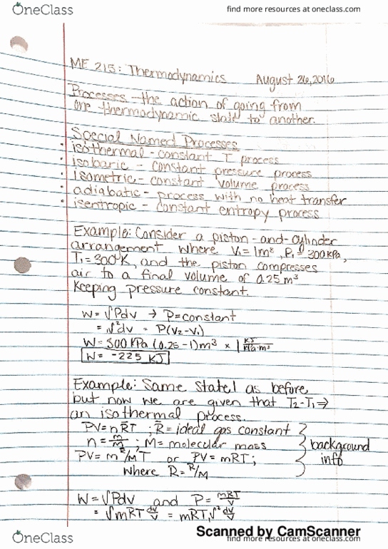 ME 215 Lecture 5: Thermo August 26 thumbnail