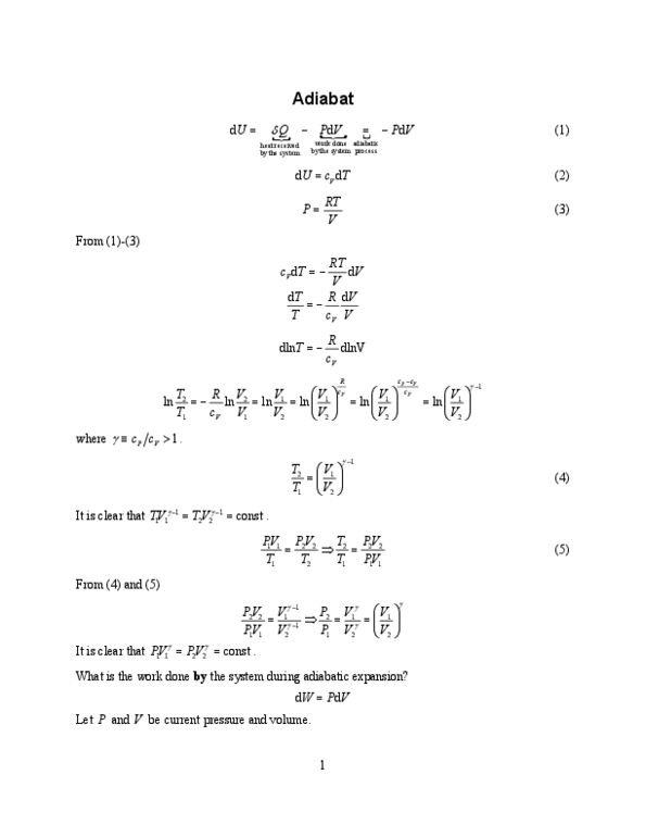 MATLS 2B03 Lecture Notes - Lecture 5: Adiabatic Process thumbnail