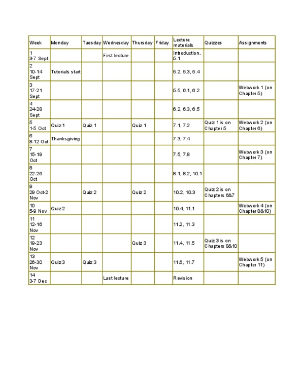 MATH 141 Lecture : Timetable.pdf thumbnail