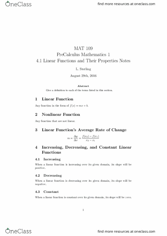 MAT 109 Lecture Notes - Lecture 6: Economic Equilibrium thumbnail