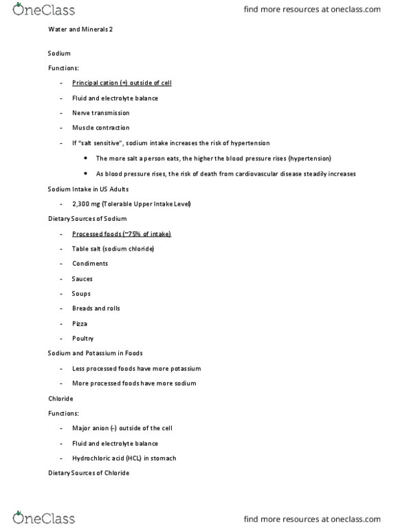 FDNS 2100 Lecture Notes - Lecture 17: Dietary Reference Intake, Salt, Heme thumbnail