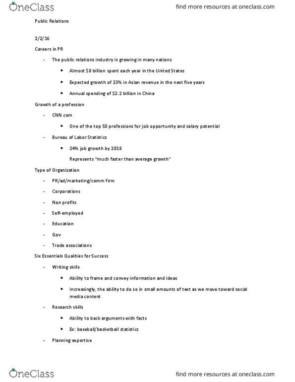 FDNS 2100 Lecture Notes - Lecture 6: Cnn, Cultural Literacy, Weber Shandwick thumbnail