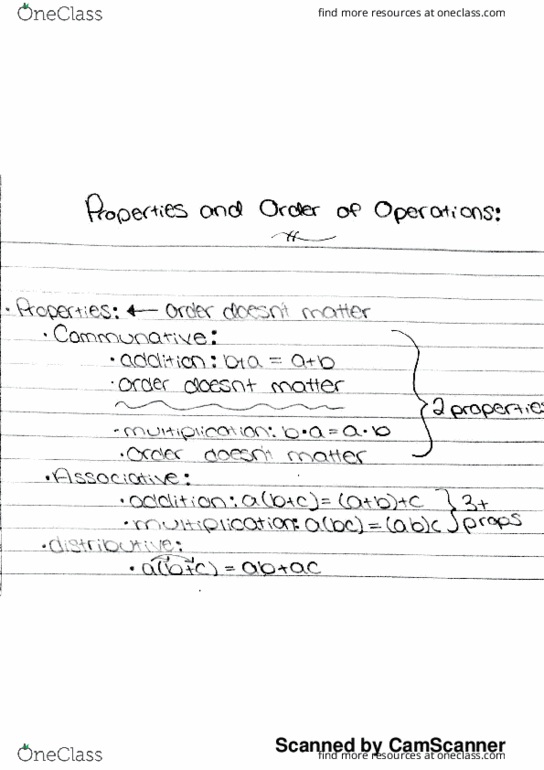 MAP 103 Lecture 1: MAP 103 Properties and Order of Operations thumbnail