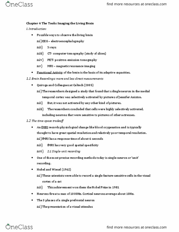 PSYC 423 Lecture Notes - Lecture 3: Jennifer Aniston, Peter Fourier, Fourier Analysis thumbnail