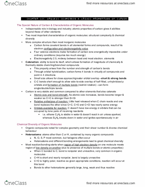 CHEM 110 Chapter Notes - Chapter 20: Alkane, Eclipsed Conformation, Ring Strain thumbnail