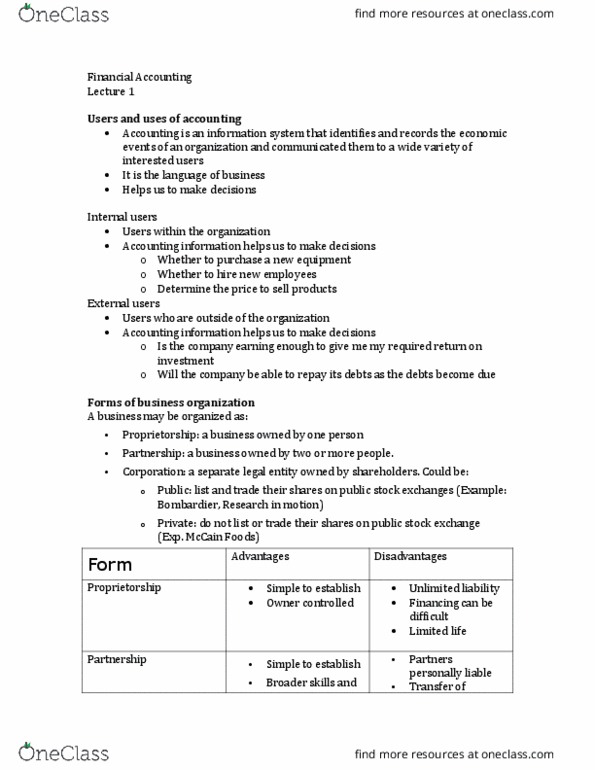 ADM 1340 Lecture Notes - Lecture 1: Legal Personality, Mccain Foods, Legal Liability thumbnail