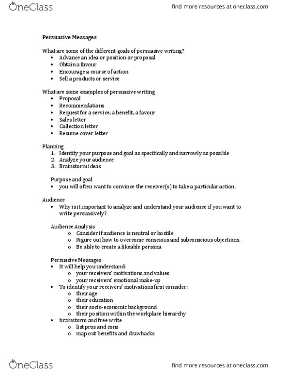 ENG 1131 Lecture Notes - Lecture 7: Persuasive Writing, List Of Fables Characters, Proofreading thumbnail