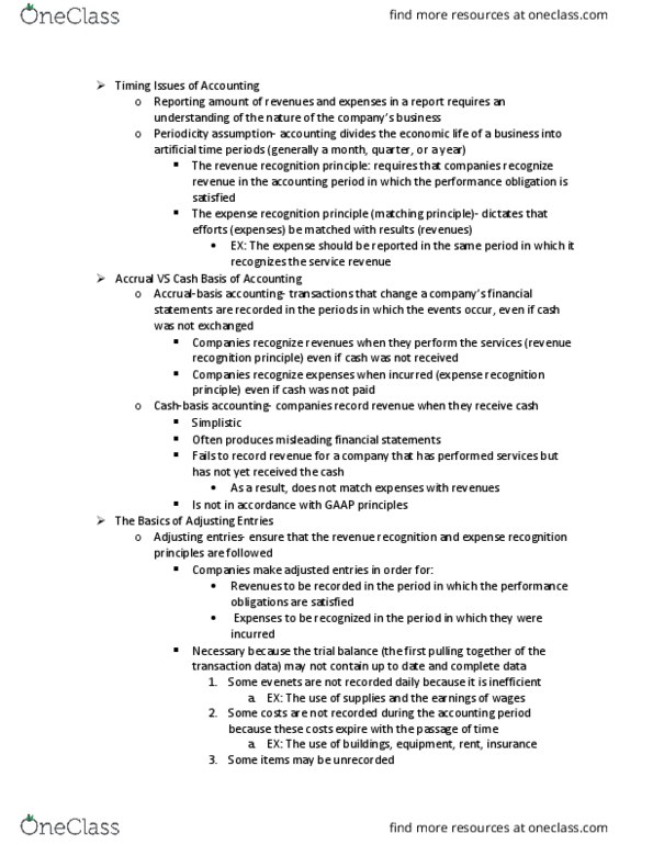 ACCT 101 Chapter Notes - Chapter 4: Deferral, Accrued Interest, Financial Statement thumbnail