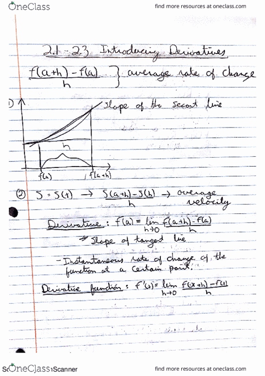 MAT 1300 Lecture 4: Introducing Derivatives, Chain Rule thumbnail