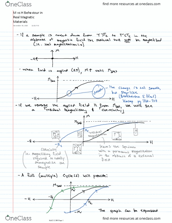 MAT E390 Lecture 35: 35 M vs H Behaviour in Real Magnetic Materials thumbnail