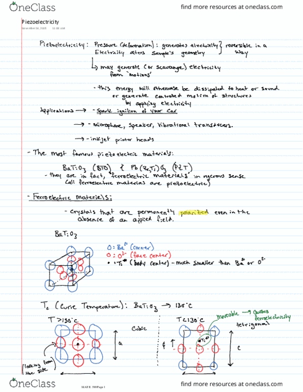 MAT E390 Lecture 31: 31 Piezoelectricity thumbnail