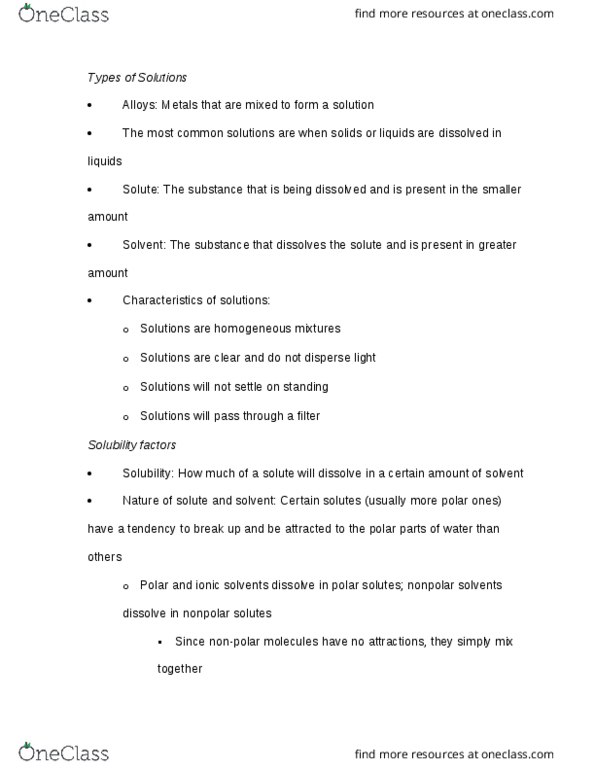 CHEM-UA 109 Lecture Notes - Lecture 9: Solubility Table, Molar Concentration, Salt thumbnail