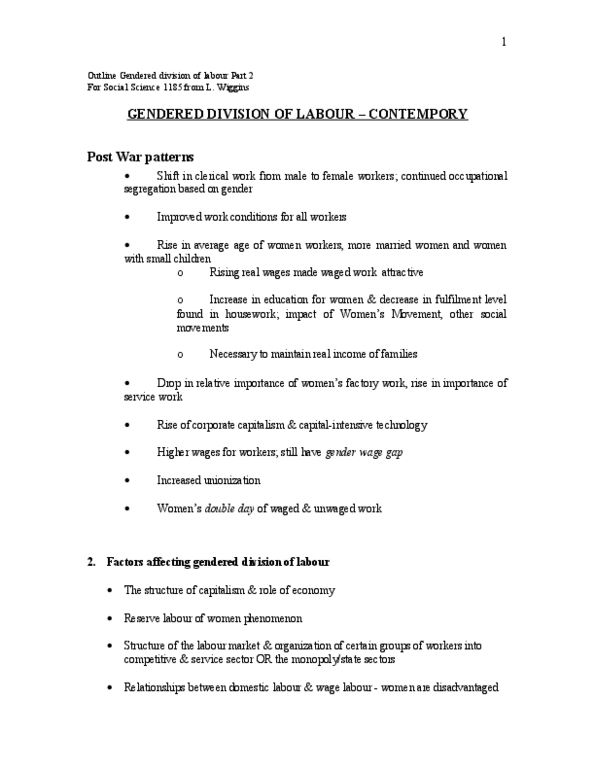 Political Science 3317F/G Lecture Notes - Double Burden, Wage Labour, Corporate Capitalism thumbnail