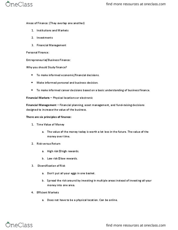 FINC 409 Lecture Notes - Lecture 1: Investment Banking, Insider Trading, Financial Plan thumbnail