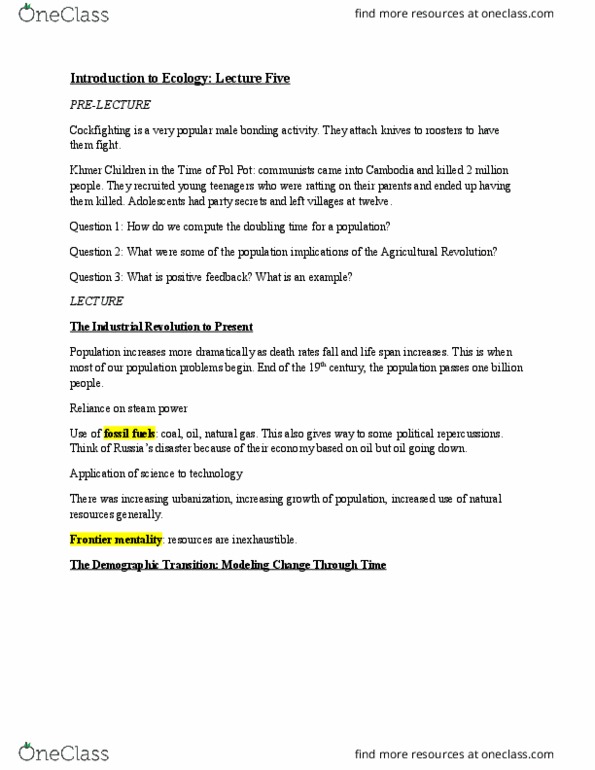 BIO SCI 55 Lecture Notes - Lecture 5: Pol Pot, Doubling Time, Abalone thumbnail