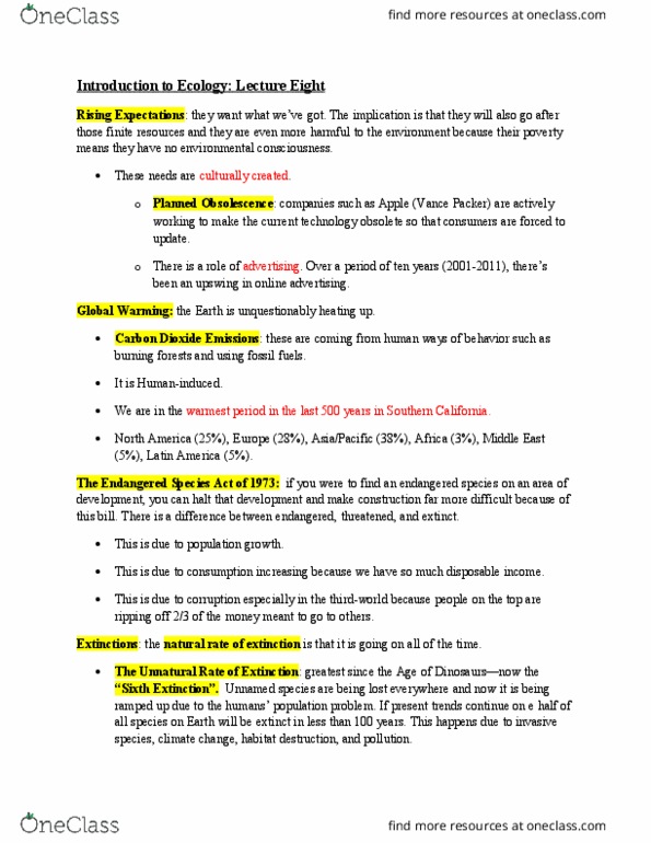 BIO SCI 55 Lecture 8: Introduction to Ecology-Lecture Eight thumbnail