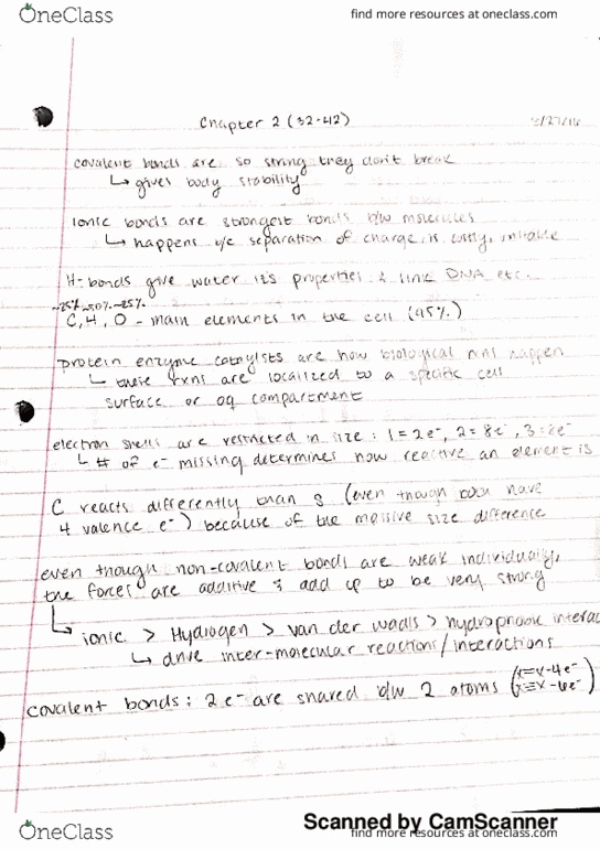 BSCI-1510 Lecture 2: Chemistry and Composition of Cells thumbnail