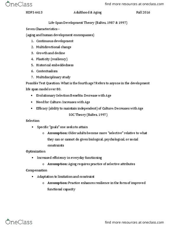 HDFS 4413 Lecture Notes - Lecture 5: Fourth Age, Gerontology, Apache Hadoop thumbnail