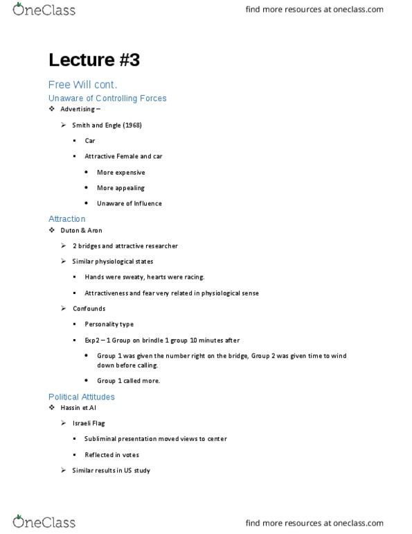 PSY 352 Lecture Notes - Lecture 3: Flag Of Israel, Brindle, Drosophila Melanogaster thumbnail