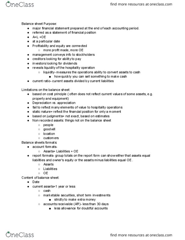 HRT 374 Lecture Notes - Lecture 2: Deferral, Current Liability, Financial Statement thumbnail