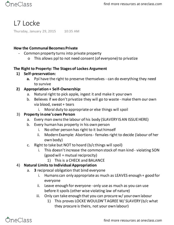 Political Science 2237E Lecture Notes - Lecture 7: Limited Government thumbnail