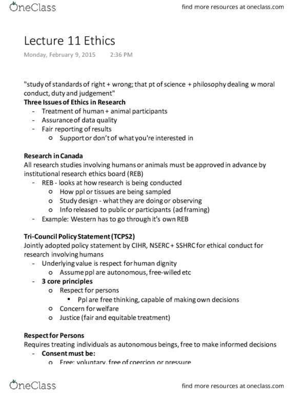 Statistical Sciences 1023A/B Lecture Notes - Lecture 11: Natural Sciences And Engineering Research Council, Institute For Operations Research And The Management Sciences thumbnail