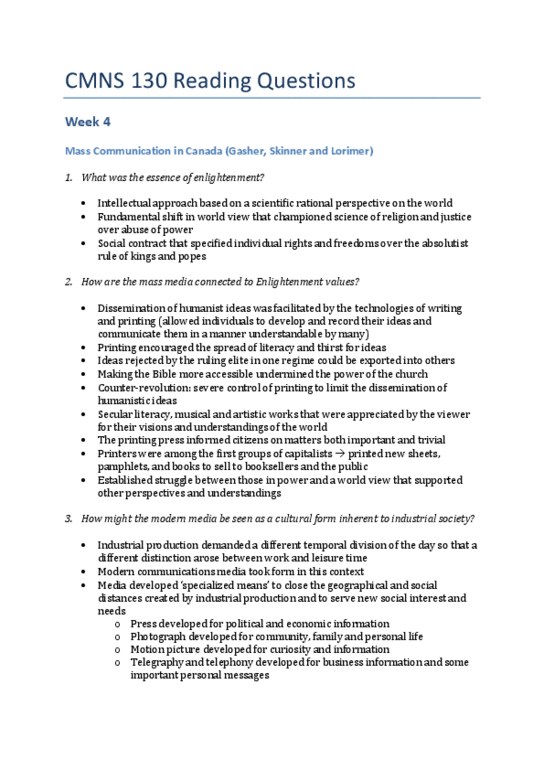 CMNS 130 Lecture Notes - Lecture 4: Party Subsidies, Telegraphy, Social Contract thumbnail