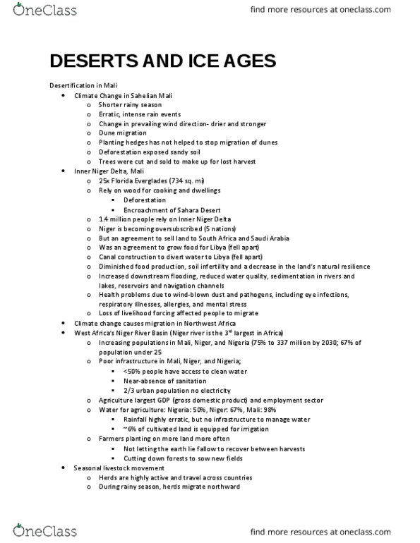 ESCI 1001 Lecture 12: Deserts and Ice Ages Notes thumbnail