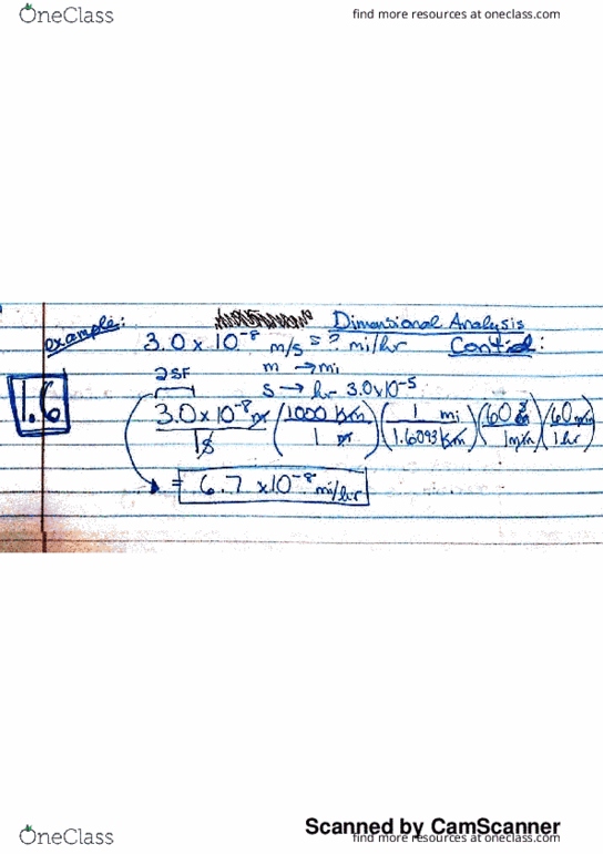 CHE-1101 Lecture 5: 1.6, Dimensional Analysis continued thumbnail
