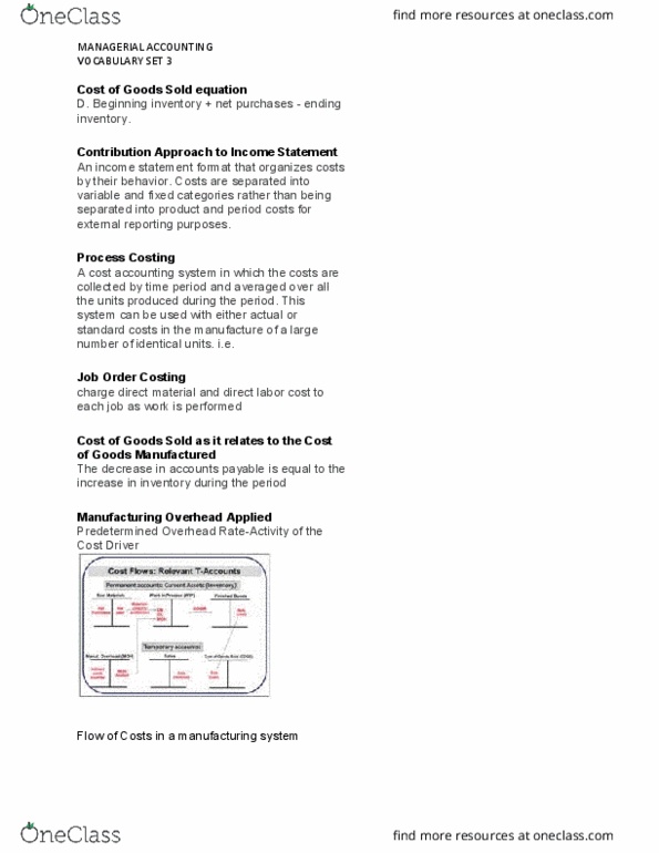 33:010:272 Lecture Notes - Lecture 3: Direct Labor Cost, Accounts Payable, Cost Accounting thumbnail