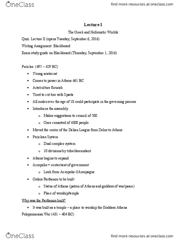 HIST 150 Lecture Notes - Lecture 1: Delian League, Pythagorean Theorem, Buoyancy thumbnail