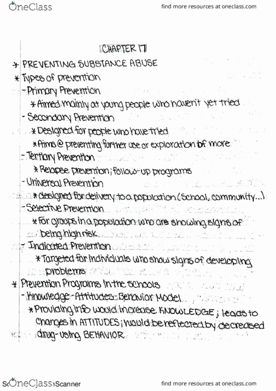 HLTH 240 Chapter 17: Chapter 17 Notes - TEXTBOOK thumbnail