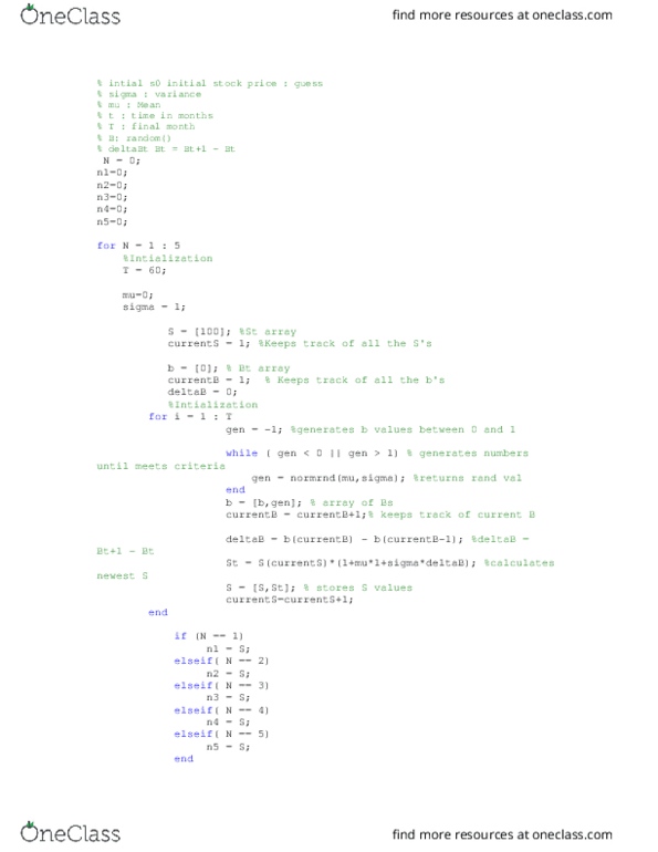 MTH 500 Midterm MATLAB Problem Solution Stochastic Processes OneClass
