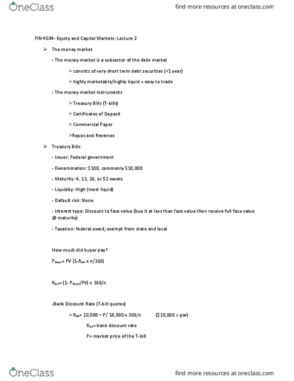 FIN 4504 Lecture Notes - Lecture 2: Freddie Mac, Tax Rate, Municipal Bond thumbnail