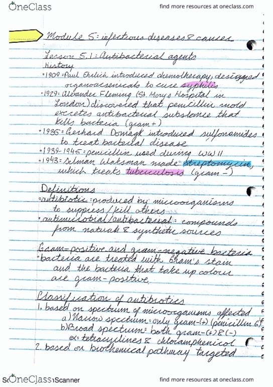 PHAR 100 Chapter 5.1: Lesson 5.1: Antibacterial agents thumbnail